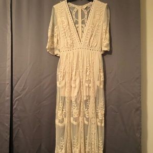 Creme lace dress
